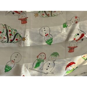 Christmas Scarf Snowman Holiday Winter White Festive Lightweight Wrap Shawl‎